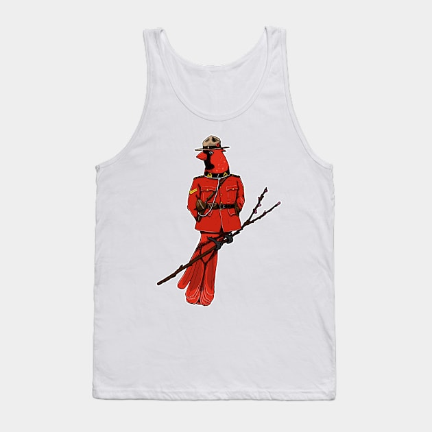 Cardinal Mountie - Canadian Birds Tank Top by deancoledesign